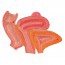 Modèle anatomique du bassin féminin avec ligaments et section médiane sagittale à travers les muscles du plancher pelvien (quatre parties) Modèle anatomique du bassin féminin avec ligaments et section médiane sagittale à travers les muscles du plancher pelvien (quatre parties)
