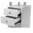 Table de manucure distale : Double colonne avec tiroirs, sac et coussin repose-mains Table de manucure distale : Double colonne avec tiroirs, sac et coussin repose-mains