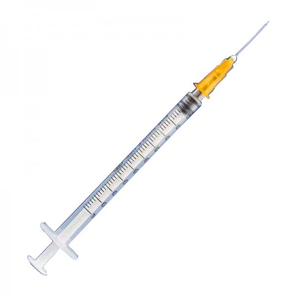 Seringue jetable sans espace mort - 1ml - 25G 1" - Idéale pour la vaccination COVID (boîte de 100 unités) Seringue jetable sans espace mort - 1ml - 25G 1" - Idéale pour la vaccination COVID (boîte de 100 unités)