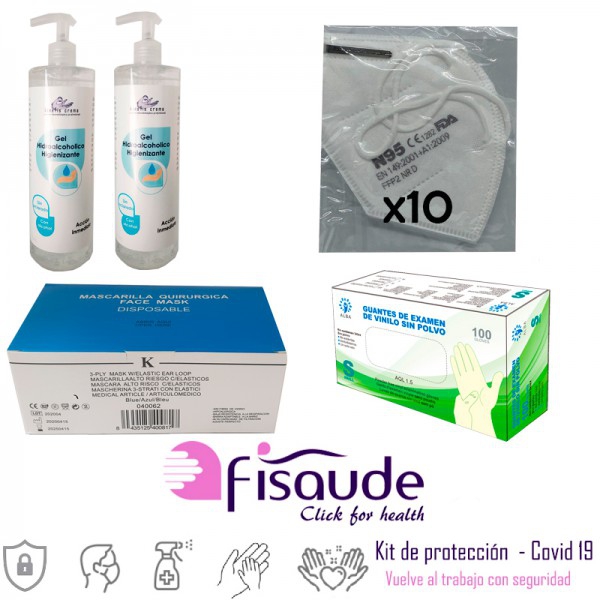 Kit de protection sanitaire - Covid 19: retour au travail en toute sécurité (taille XL)