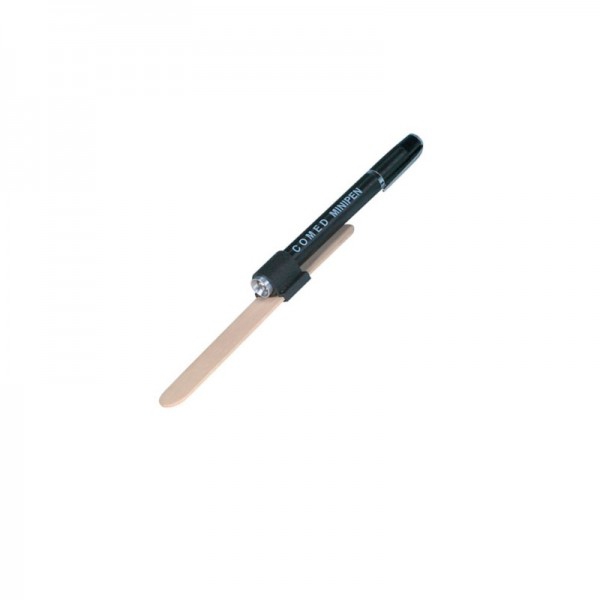 Lampe de poche mini-stylo avec support abaisseur et fente pour onglet (couleur noire)