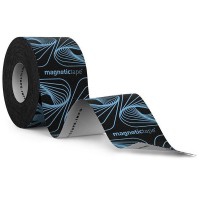 Bandage élastique adhésif Magnetic Tape : Intègre des particules magnétiques pour multiplier ses effets thérapeutiques (mesures : 5m x 5cm) Bandage élastique adhésif Magnetic Tape : Intègre des particules magnétiques pour multiplier ses effets thérapeutiques (mesures : 5m x 5cm)