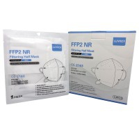 Masques FFP2 avec certificat CE européen - Avec efficacité FFP3 certifiée par SGS (sachet individuel - carton de 10 unités)