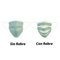 Masques hygiéniques réutilisables thermosensibles: ils changent de couleur avec l'augmentation de la température (pack de 5 unités) Masques hygiéniques réutilisables thermosensibles: ils changent de couleur avec l'augmentation de la température (pack de 5 unités)