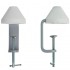 Pince en aluminium pour table (jusqu'à 7 cm d'ouverture) : Pour lampes loupe, d'examen et infrarouges