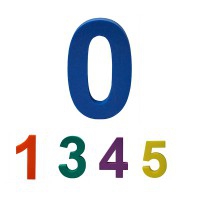 Pack de 5 mini tapisseries de chiffres aux couleurs assorties