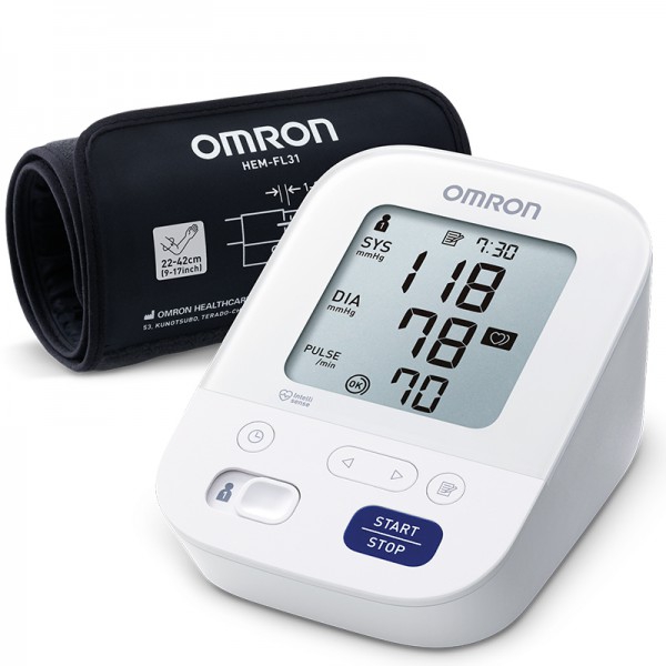 Tensiomètre à bras automatique Omron M3 Comfort: résultats plus rapides et précision cliniquement validée