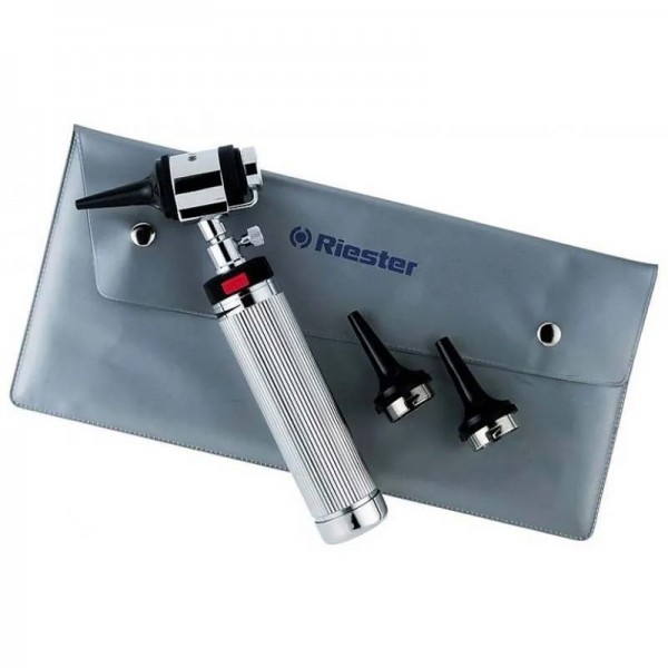 Otoscope/ophtalmoscope à vide Riester uni III May 2,7 V, avec poignée pour piles de type C et avec rhéostat Otoscope/ophtalmoscope à vide Riester uni III May 2,7 V, avec poignée pour piles de type C et avec rhéostat