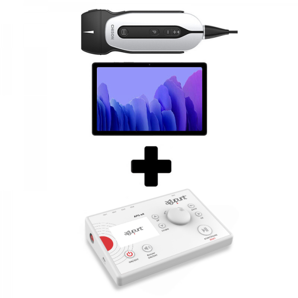Pack d'économies : Appareil à ultrasons portable Chison SonoEye P2 avec sonde linéaire 7,5 MHz, 40 mm + CADEAU Tablette Samsung Tab A7 + Appareil d'électrolyse percutanée thérapeutique APS e4 Pack d'économies : Appareil à ultrasons portable Chison SonoEye P2 avec sonde linéaire 7,5 MHz, 40 mm + CADEAU Tablette Samsung Tab A7 + Appareil d'électrolyse percutanée thérapeutique APS e4