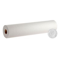 Rouleau de papier pour civière (50m) : micro-collé - pâte - deux couches avec prédécoupe (une unité / six unités)