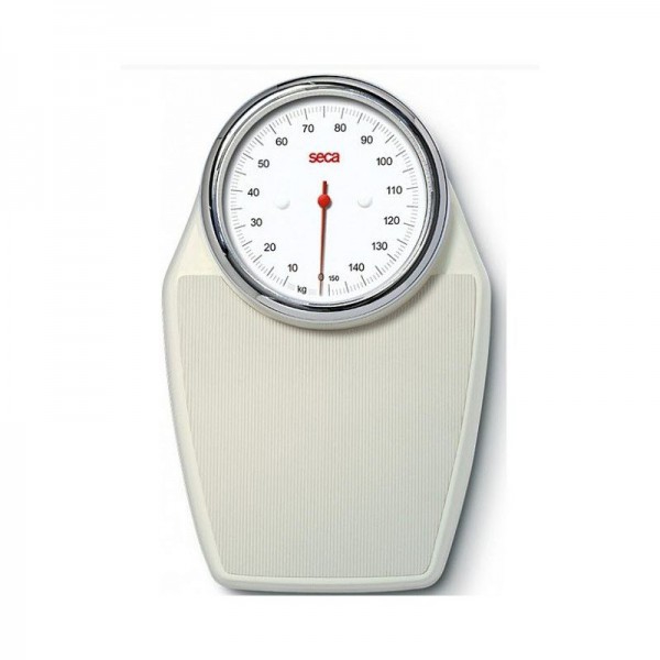 Balance mécanique Seca Colorata 760 : capacité 150 kg avec cadran horloge (couleur crème)