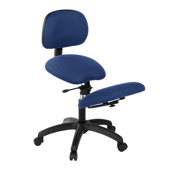 Chaise ergonomique avec genouillère : Avec base noire, dossier et réglable (Différentes couleurs disponibles) Chaise ergonomique avec genouillère : Avec base noire, dossier et réglable (Différentes couleurs disponibles)