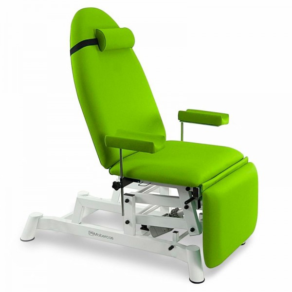 Fauteuil à extraction électrique : trois corps, réglables en hauteur, accoudoirs et position Trendelenburg Fauteuil à extraction électrique : trois corps, réglables en hauteur, accoudoirs et position Trendelenburg