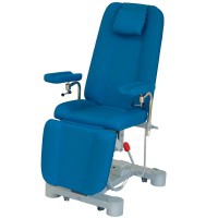 Chaise pour prélèvements sanguins avec Trendelemburg : Structure en acier, réglable en hauteur électriquement et siège inclinable électriquement (couleurs disponibles)