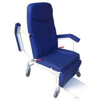 Fauteuil de clinique gériatrique ergonomique Eco Kinefis Synchro-Mobile : accompagnement et repos à articulation synchronisée, roulant