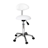 Tabouret Practi Plus avec dossier: Base à cinq roues, design ergonomique et hauteur réglable avec piston à gaz Tabouret Practi Plus avec dossier: Base à cinq roues, design ergonomique et hauteur réglable avec piston à gaz