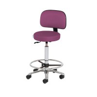 Tabouret haut Kinefis Elite: vérin à gaz et hauteur 59-84 cm avec repose-pieds et dossier (différentes couleurs disponibles) Tabouret haut Kinefis Elite: vérin à gaz et hauteur 59-84 cm avec repose-pieds et dossier (différentes couleurs disponibles)