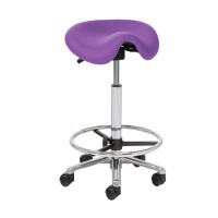 Tabouret haut Kinefis Elite : Type poney ou selle d'une hauteur de 61 à 86 cm et repose-pieds (Diverses couleurs disponibles)