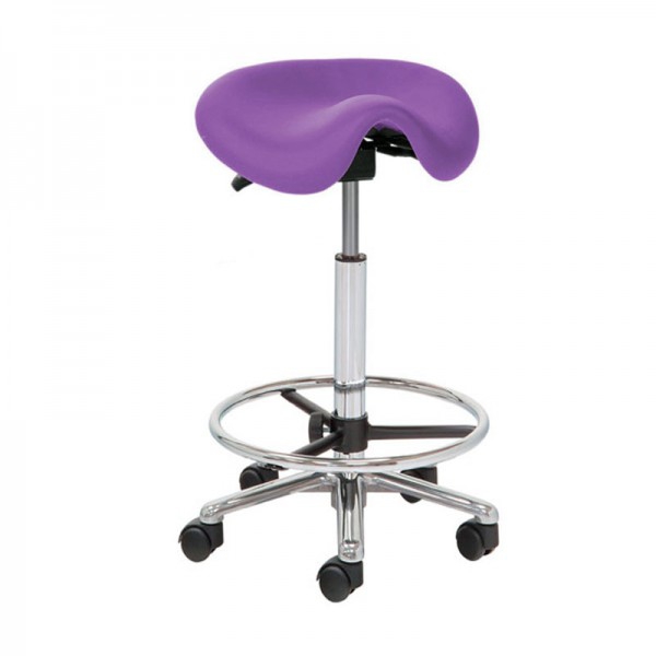 Tabouret haut Kinefis Elite : Type poney ou selle d'une hauteur de 61 à 86 cm et repose-pieds (Diverses couleurs disponibles)