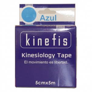 Pansement Neuromusculaire - Kinefis Kinesiology Tape Blue 5 cm x 5 mètres