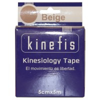 Bandage Neuromusculaire - Ruban Kinésiologie Kinefis Beige 5 cm x 5 mètres