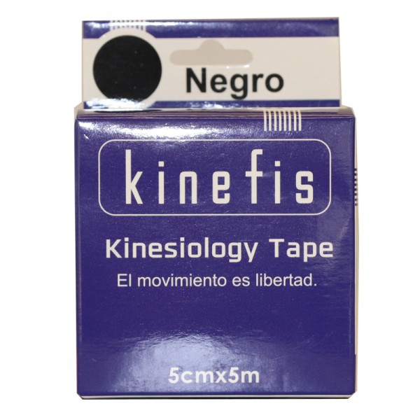 Pansement Neuromusculaire - Kinefis Kinesiology Tape Black 5 cm x 5 mètres