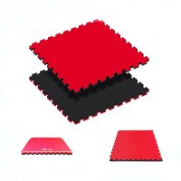 Puzzle Tatami Réversible Kinefis coloris noir - rouge (épaisseur 40 mm)