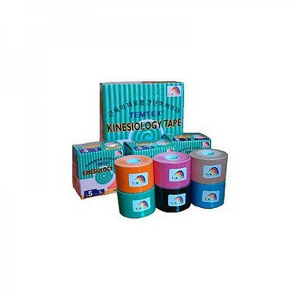 Pack économie - 12 rouleaux Temtex Kinesiology Tape Bandage Neuromusculaire BKT-05 5cm X 5m Pack économie - 12 rouleaux Temtex Kinesiology Tape Bandage Neuromusculaire BKT-05 5cm X 5m