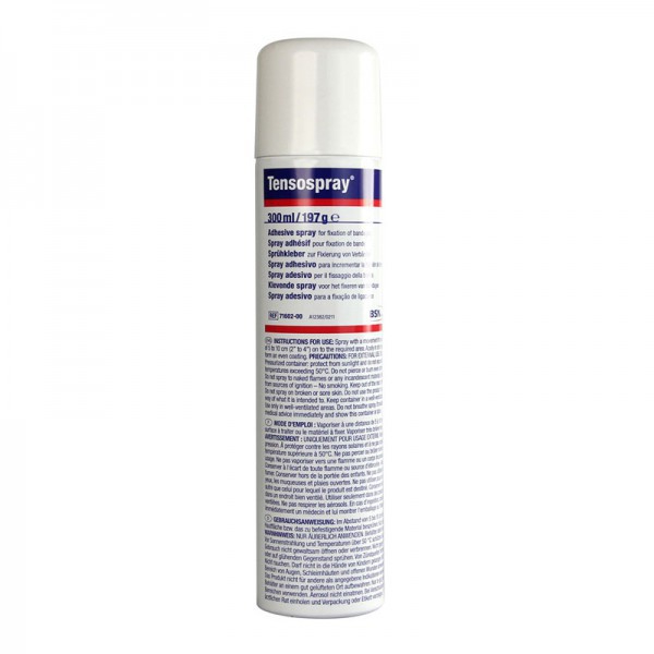 Tensospray 300 ml : Spray adhérent indiqué pour la fixation des pansements Tensospray 300 ml : Spray adhérent indiqué pour la fixation des pansements