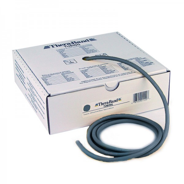 Thera Band Tubing 7.5m: Tubes en latex d'endurance athlétique - Couleur argent Thera Band Tubing 7.5m: Tubes en latex d'endurance athlétique - Couleur argent