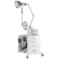 Tour multifonction avec loupe à cinq grossissements et vaporisateur Kpsule : Quatre tiroirs et deux portes latérales Tour multifonction avec loupe à cinq grossissements et vaporisateur Kpsule : Quatre tiroirs et deux portes latérales