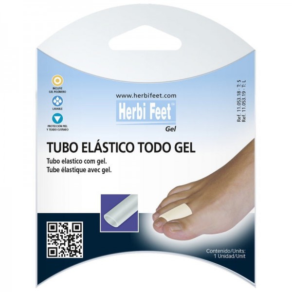 Tube élastique tout gel polymère : Soulage, évite les frottements et protège la peau des pieds Tube élastique tout gel polymère : Soulage, évite les frottements et protège la peau des pieds