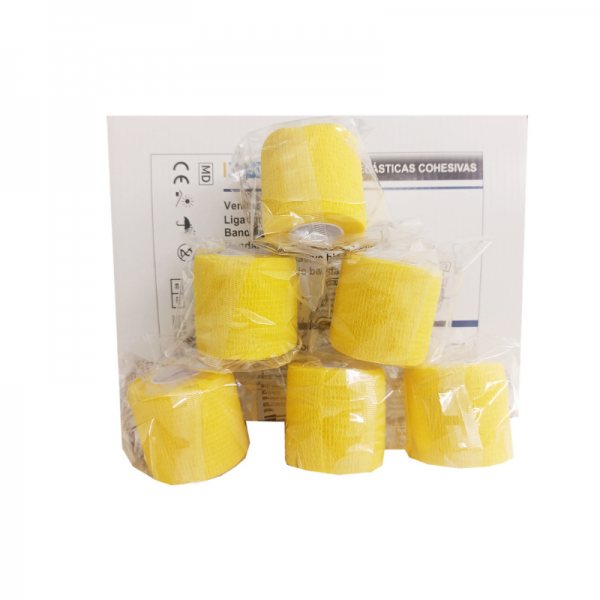 Bandage cohésif Coban Kinefis NT, jaune (5 cm x 4,5 m)