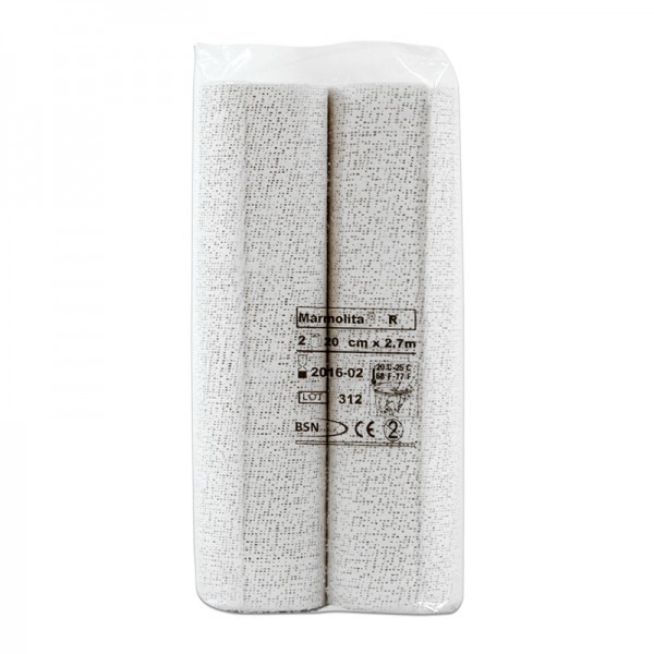 Bandage-pansement Marmolita R 20 cm x 2,7 mts (sac de deux unités) Bandage-pansement Marmolita R 20 cm x 2,7 mts (sac de deux unités)