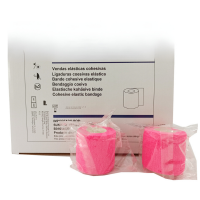 Bandage cohésif de type Coban Kinefis NT, couleur rose