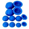 Kit de 12 ventouses en silicone bleues