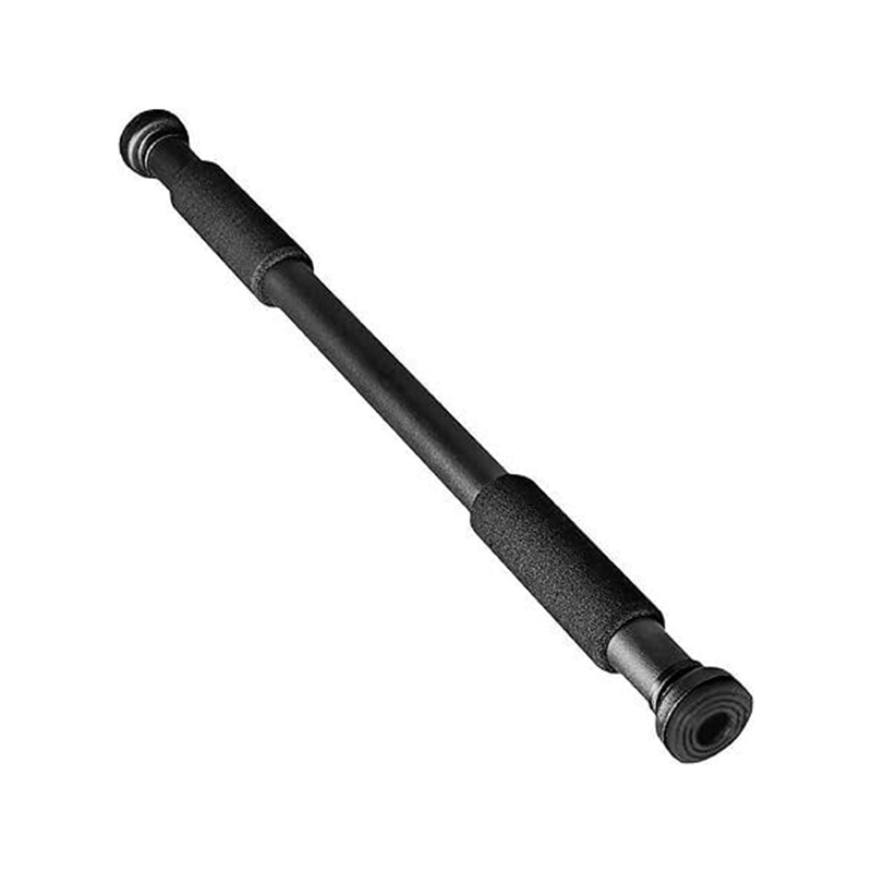 Barre De Traction Réglable Pour Porte - 65 à 100 Cm, Rembourrage Antidérapant - Noir/rouge